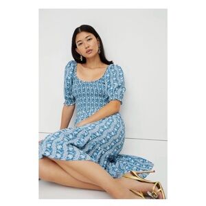 Hill House Blue and White Midi Dress